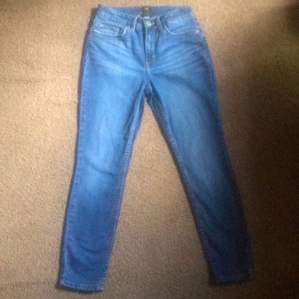 High rise skinny ankle blue jeans